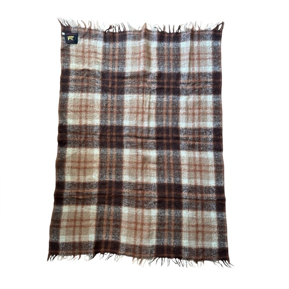 The Edinburgh Woollen Mill Vintage Scottish Wool Plaid Lap Blanket/ Shawl/ Throw - Picture 9 of 10